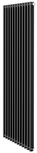 Стальной трубчатый радиатор 2-колончатый Royal Thermo Insignia VC2180 - 12 секц. RAL9005m, нижнее 1/2