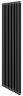 Стальной трубчатый радиатор 2-колончатый Royal Thermo Insignia VC2180 - 12 секц. RAL9005m, нижнее 1/2