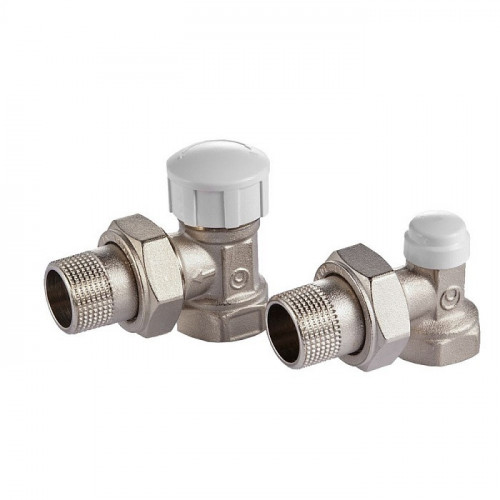Набор термостатический Royal Thermo угловой М30х1,5 1/2" (никель)