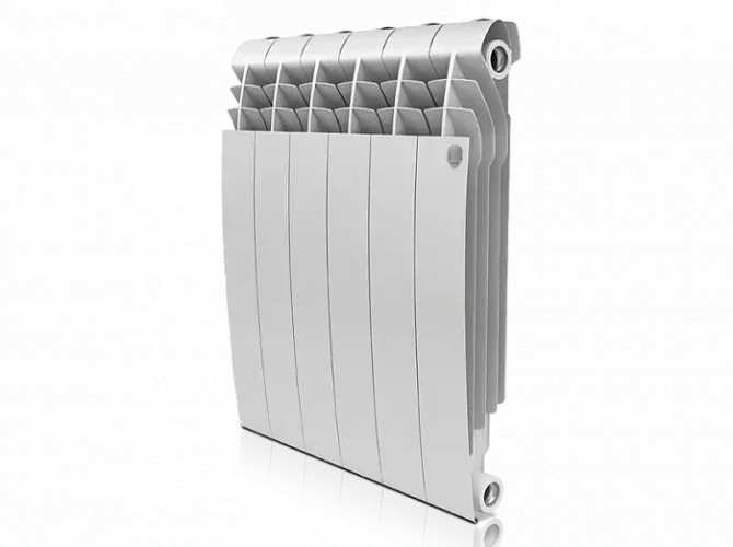 Биметаллический радиатор отопления Royal Thermo BiLiner 500 8 секций Silver Satin