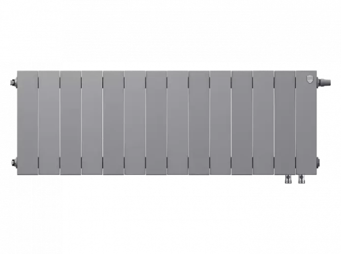 Биметаллический радиатор отопления Royal Thermo PianoForte 300 14 секций Silver Satin VDR