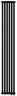 Стальной трубчатый радиатор 2-колончатый Royal Thermo Shift Q30 VC2180 - 06 секц. RAL9005m, нижнее 1/2