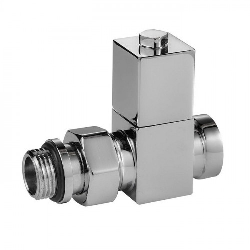 Набор вентелей Royal Thermo CUBE, ПРЯМОЙ, (2 шт) хром