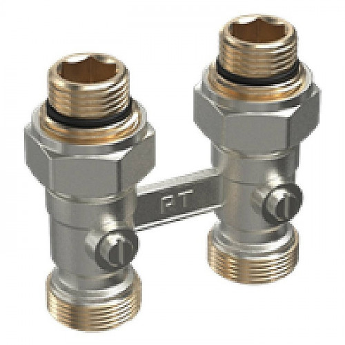 Узел нижнего подключения Royal Thermo прямой 1/2"х3/4" EK (никель)